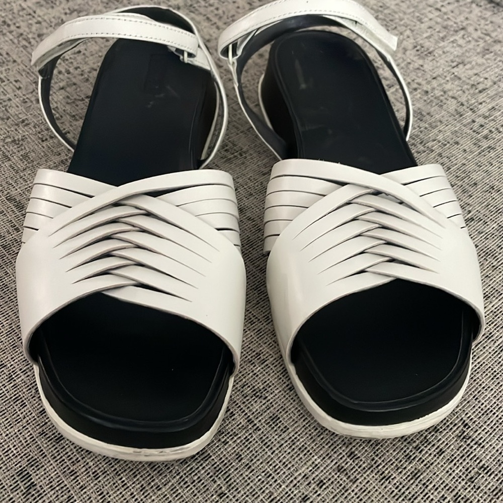 Camper Antonik Off White Leather Sandals Size 41 US 10 - Picture 4 of 12